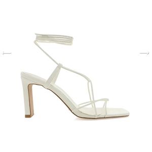 White Block Heels
